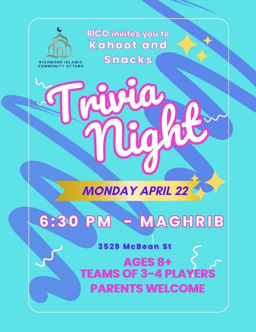 Islamic Kahoot Trivia and snacks for kids and teens